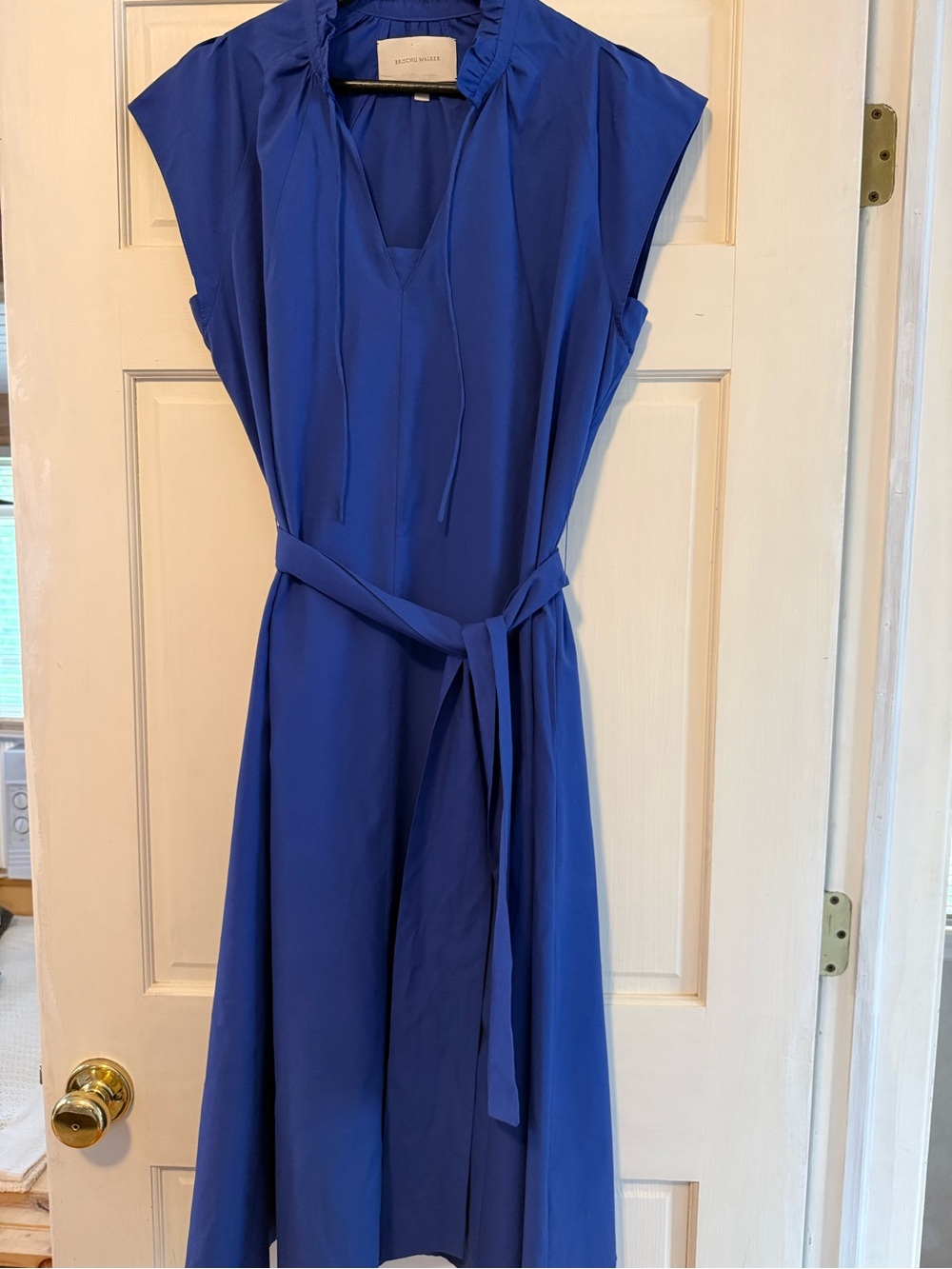 Brochu Walker Newport Cobalt Blue Midi Tie-Waist Dress